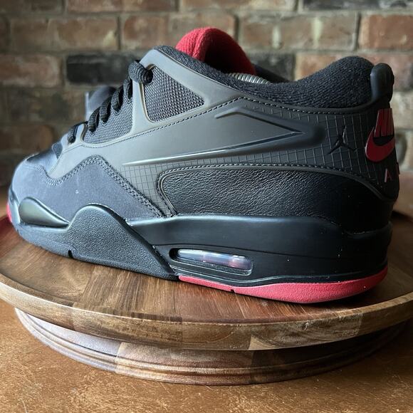 Nike Air Jordan 4 RM Bred Red Black Men's 11 Shoes Sneakers - Picture 3 of 16